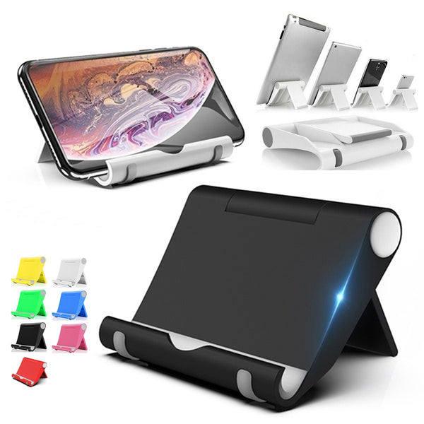 Portable Desktop Foldable Phone Holder Tablet Stand for Smart Phone Tablet for iPhone 11 Pro Max for Samsung Galaxy Note 10+ Xiaomi Mi9 Huawei P30