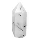 Natural White Black Natural Quartz Crystals Point Healing Rock Stone Gifts Home Decorations
