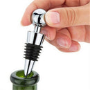 Wine Caddy Stainless Steel Wine Bottle Stoppers Decorative Chrome Ball Desi Z7L9