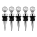 Wine Caddy Stainless Steel Wine Bottle Stoppers Decorative Chrome Ball Desi Z7L9
