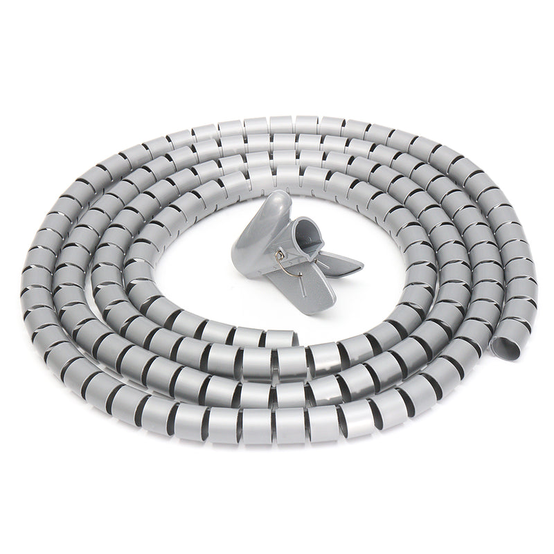 3mx25mm Spiral Wrap Cable Tidy PC TV Wire Binding Organizing Tool Office Home