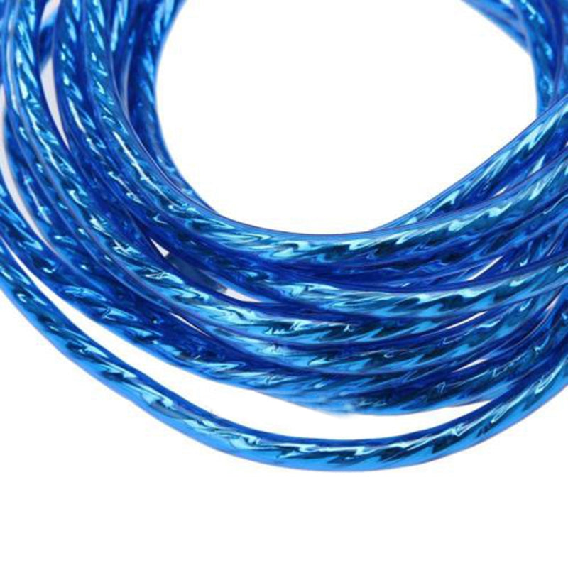 5M 2 Rca To 2 Rca Plug Car Stereo Audio Copper Cable System Amplifier Braid M3V8