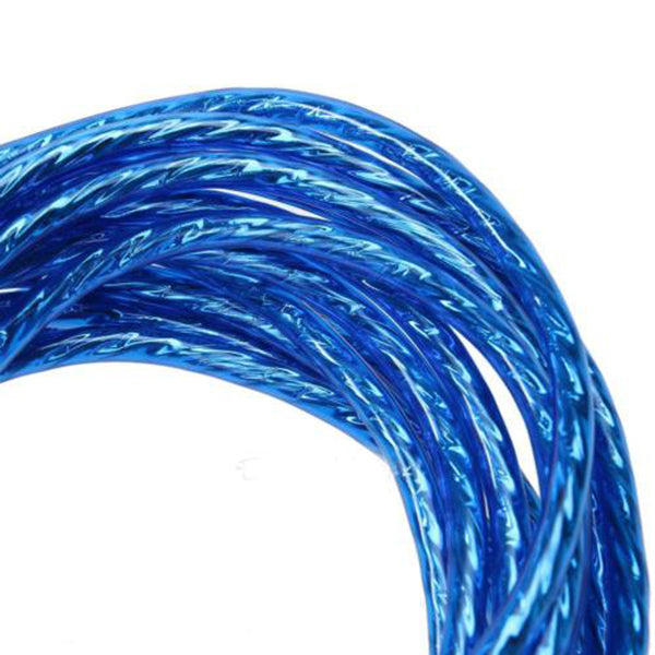 5M 2 Rca To 2 Rca Plug Car Stereo Audio Copper Cable System Amplifier Braid M3V8