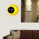 Loskii 098 Creative Moon Shape Electronic Alarm Clock LED Wake Up Night Light Weather Station Touch Control