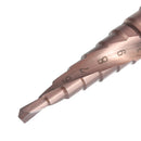 Drillpro 4-12mm M35 HSS-CO Spiral Groove Hex Shank Metalworking Spiral Step Drill Bit