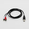 1.5M Usb A Male To 2X Rca Phono Male Av Cable Lead Pc Tv Aux Audio Video Ad