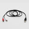 1.5M Usb A Male To 2X Rca Phono Male Av Cable Lead Pc Tv Aux Audio Video Ad