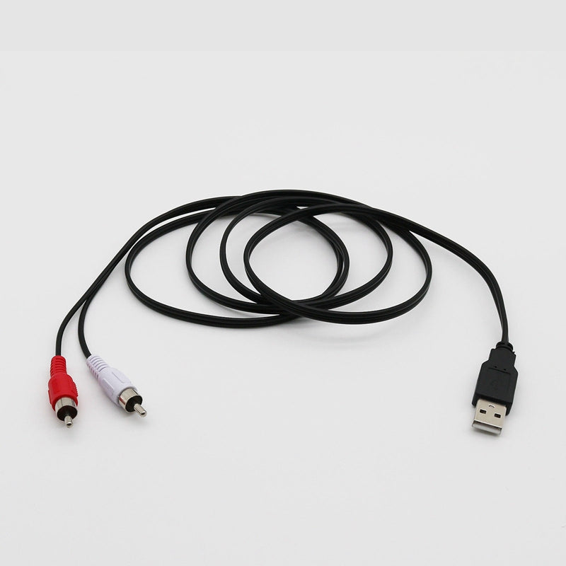 1.5M Usb A Male To 2X Rca Phono Male Av Cable Lead Pc Tv Aux Audio Video Ad