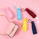 Pink Mini Capsule Women Umbrella Clear Pocket Anti-Uv Umbrella Windproof Fo