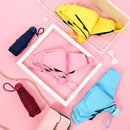 Pink Mini Capsule Women Umbrella Clear Pocket Anti-Uv Umbrella Windproof Fo