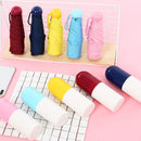 Pink Mini Capsule Women Umbrella Clear Pocket Anti-Uv Umbrella Windproof Fo