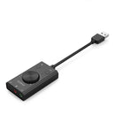 ORICO 2 In 1 3 Port Output 3.5mm Audio Jack Portable USB External Sound Card Microphone Volume Adjustable For Windows Mac Linux