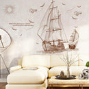 47''x35'' Large Pirate Ship Sailing Wall Sticker Vinyl PVC Decal Art Home Decor