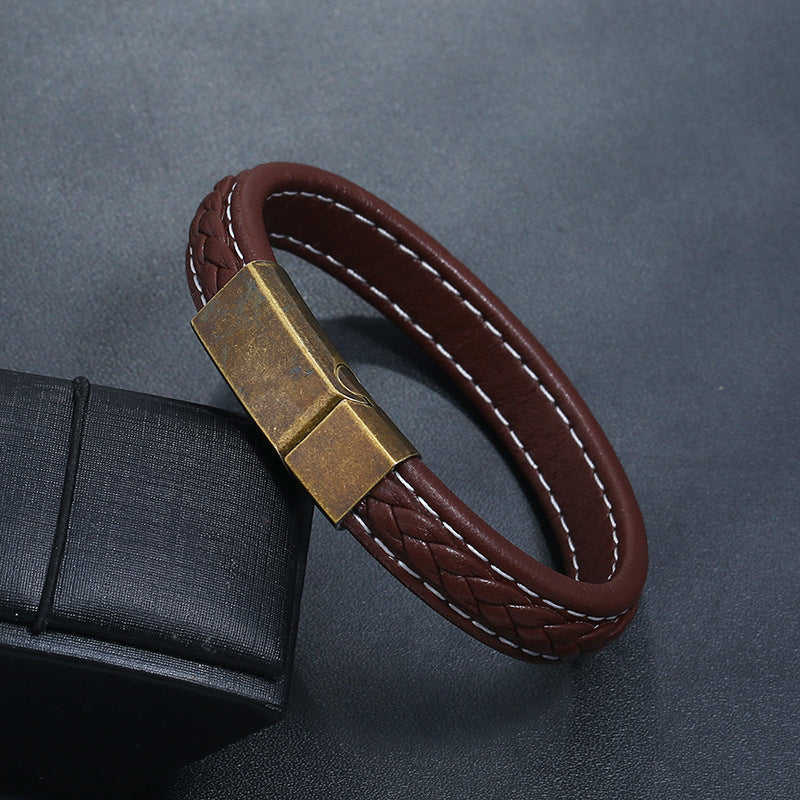 Hand-woven Multi-layer Leather Creative Men's PU Bracelet
