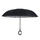 Newspaper Folding Reverse Umbrella Double Layer Inverted Windproof Rain Car