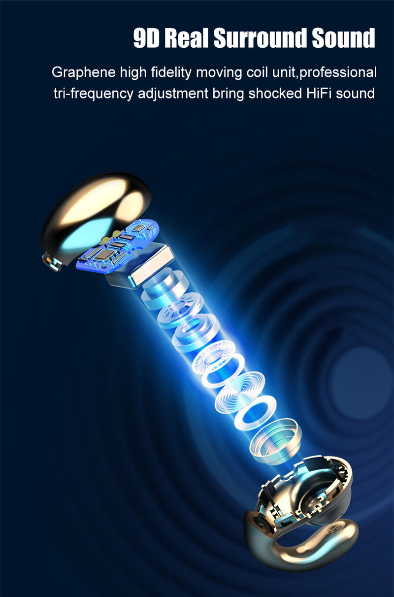 S19 TWS Hanging Ear Bone Conduction bluetooth 5.0 Sports Handsfree Earphone Headphones