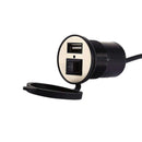 1X(12-24V Universal USB Charger Motorcycle Power Adapter Socket USB Charger