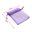 10 Pack Beautiful Dark Purple Organza Gift and Favour Bags 7Cm x 9Cm U7P5