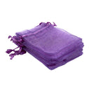 10 Pack Beautiful Dark Purple Organza Gift and Favour Bags 7Cm x 9Cm U7P5