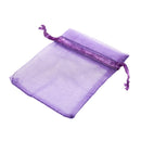 10 Pack Beautiful Dark Purple Organza Gift and Favour Bags 7Cm x 9Cm U7P5