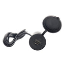 1X(12-24V Motorcycle Handlebar 5V 2.1A Usb Charger Adapter With Switch+Harn