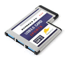 1X(3 Port Hidden Inside USB 3.0 To Express Card 54mm Adapter Converter Chip