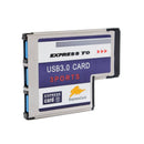 1X(3 Port Hidden Inside USB 3.0 To Express Card 54mm Adapter Converter Chip