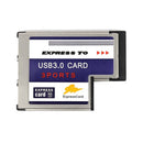 1X(3 Port Hidden Inside USB 3.0 To Express Card 54mm Adapter Converter Chip
