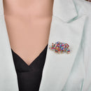 Multicolor Rhinestone Rhino Brooch Pins For Women Alloy Accessories Collar  R5C9