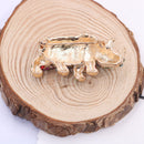 Multicolor Rhinestone Rhino Brooch Pins For Women Alloy Accessories Collar  R5C9