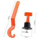 1X(50Pcs Tile Leveling System Kit 1.6mm Space Reuse Wall Floor Clip Leveler