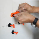 1X(50Pcs Tile Leveling System Kit 1.6mm Space Reuse Wall Floor Clip Leveler