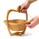 Collapsible Apple Shaped Bamboo Basket Kitchen Fruit Storage Centerpiece Decorations