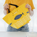 Fish Pattern Oxford Picnic Bag Aluminum Foil Insulation Package Waterproof Cooler Lunch Box Bag