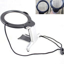 Desktop Dual-Purpose Magnifying Glass Led Jewelry Hanging Loupe Repair Read