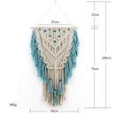 Hand Knotted Macrame Wall Art Handmade Cotton Bohemian Wall Hanging Tapestr H4I7