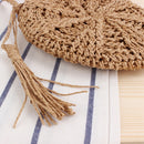 Rattan Crochet Straw Woven Basket Bali Handbag Round Circle Crossbody Shopp
