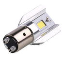 1X(Led Headlight 1200 Lumens White H6 BA20D COB 12W Led Bulb For Motorcycle