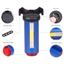 Yellow New Bicycle Tail Light 3 Colors In 1 Lamp Led COB Visual Warning Bik