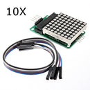 10Pcs MAX7219 Dot Matrix Module MCU LED Control Module Kit For