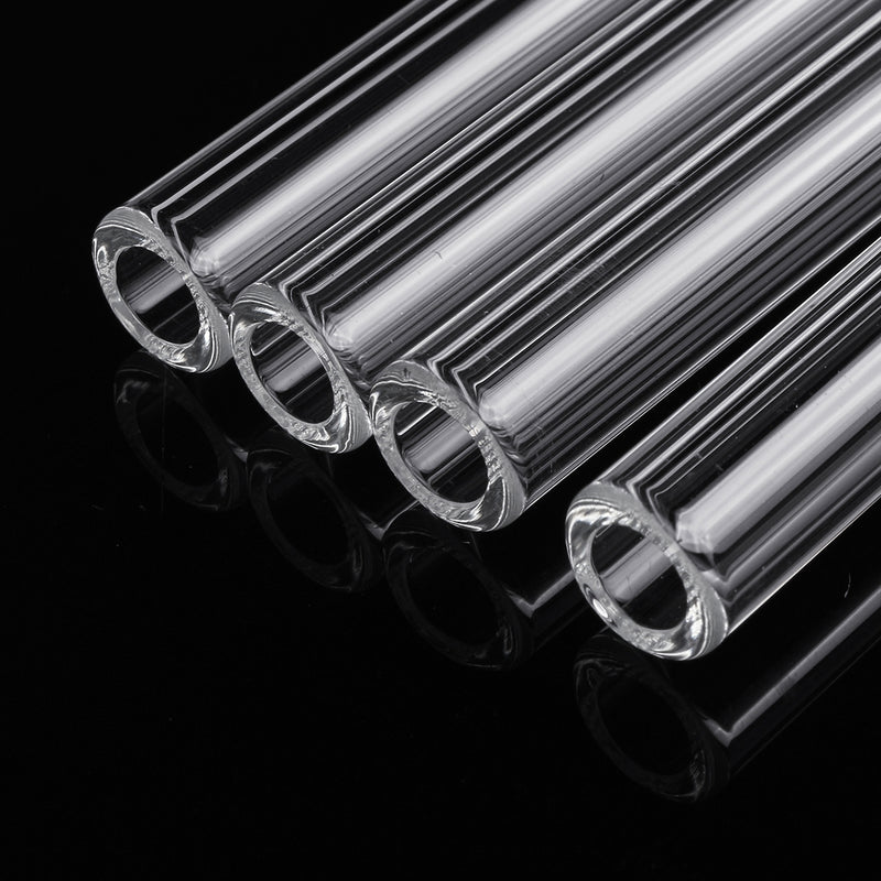 4Pcs 200mm OD 10mm 2mm Thick Wall Borosilicate Glass Blowing Tube