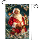 30x45cm Christmas Santa Claus Polyester Welcome Flag Garden Holiday Decoration