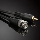 1X(BNC Male To Male Straight Crimp Q9 Head HD Monitor Line Double-head Vide
