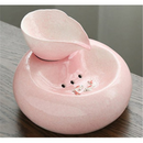 Pet Dog Cat Fountain Feeder Automatic Water Dispenser Ceramic Water Drinker Bowl