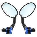 Pair Left Right Universal Handlebar Rearview Side Mirrors Motorcycle Scooter