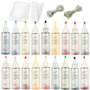 18Pcs Tulip One Step Tie Dye Kit Vibrant Fabric Textile Permanent Paint Colors Pigment