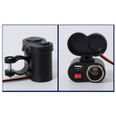 1X(2 In 1 Motorcycle Car Boat 12V Usb Power Port Charging Socket Cigarette-
