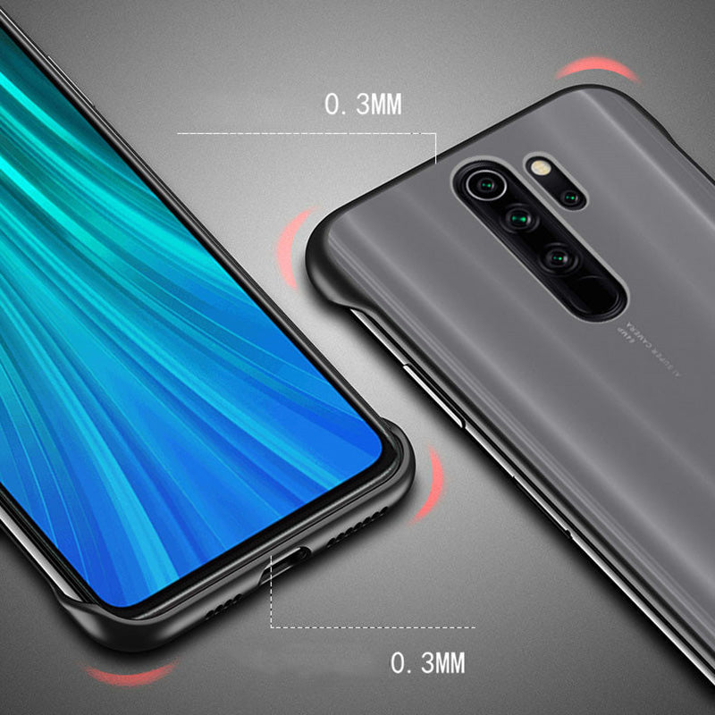 Bakeey Frameless Ultra Thin Matte with finger ring Hard PC Protective Case for Xiaomi Redmi Note 8 Pro