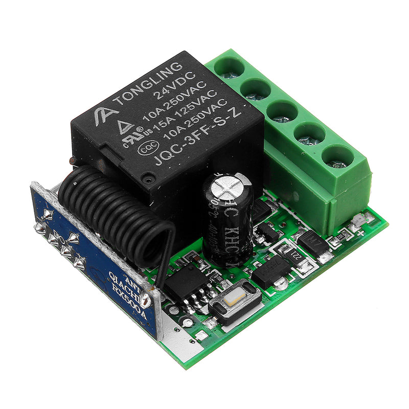 DC 24V 315/433MHz Universal Wireless Remote Control Switch 1CH Relay Receiver Module With Case