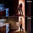 1X(20Led Under Cabinet Light Pir Motion Sensor Wireless Wardrobe Lighting B